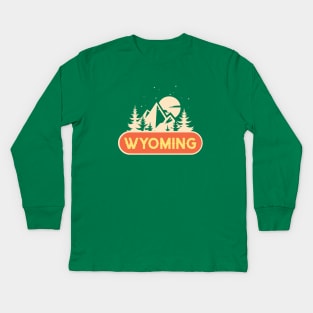 Wyoming Kids Long Sleeve T-Shirt